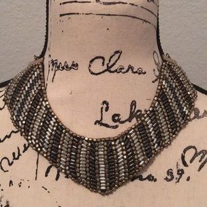 STATEMENT metallic collared necklace